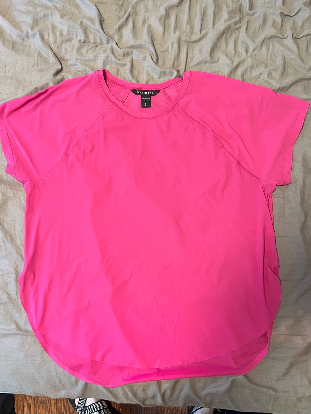 Athleta Bright Pink Short Sleeve Active Tee